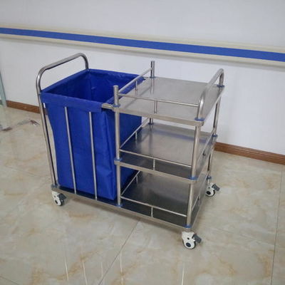 Hastaneler İçin 1.2mm Çamaşır Arabaları, 201 Paslanmaz Çelik Hastane Arabası